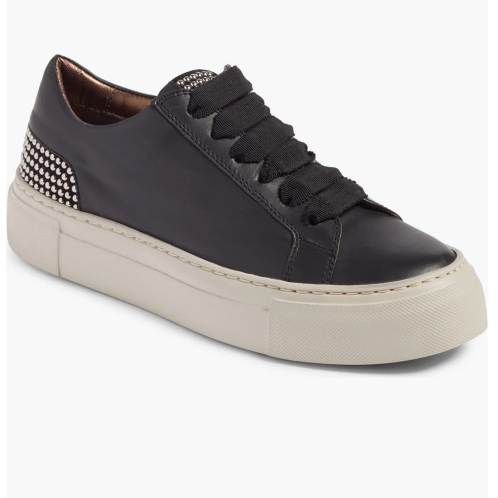 AGL Pearl Sneaker Lace Up Soft Black Leather 6.5 / 36.5 RUNS SMALL FITS LIKE 6
